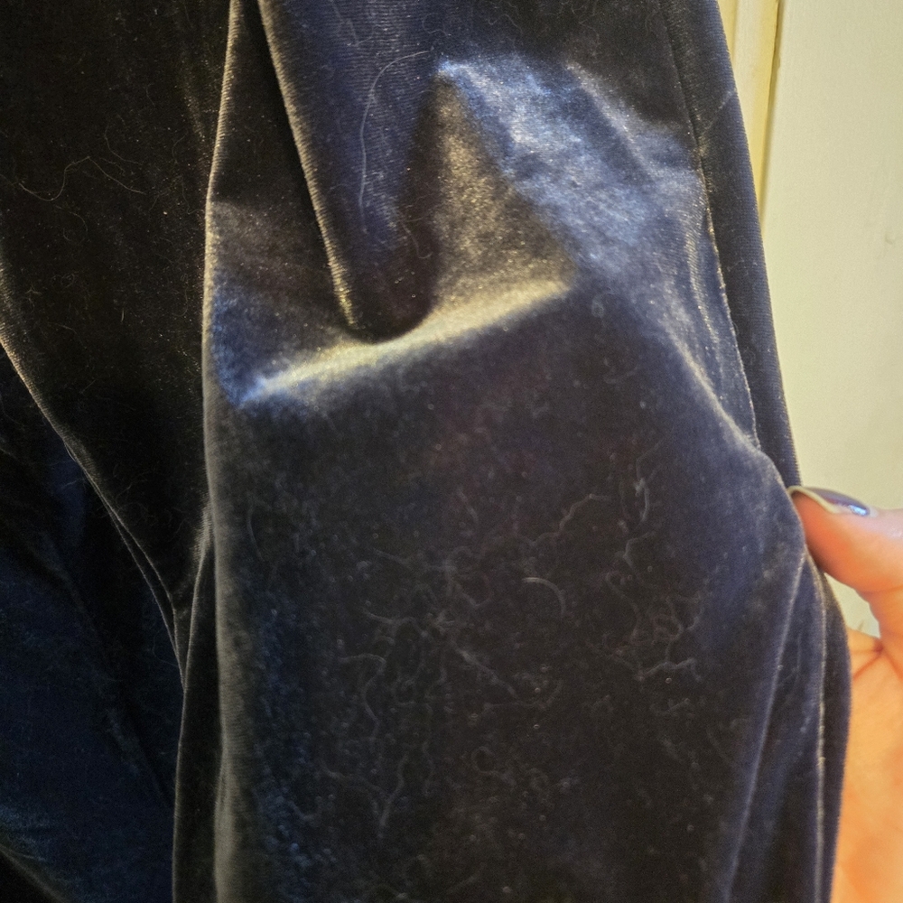 Charcoal Gray Laura Scott Velvet Pants - Picture 2 of 3